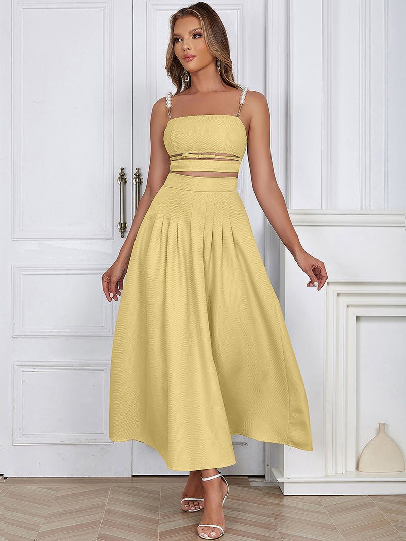 Light Yellow Bodycon Set HB02620