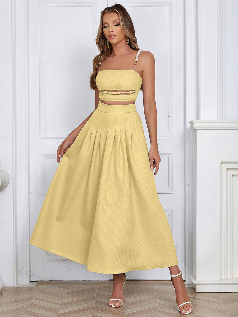 Light Yellow Bodycon Set HB02620