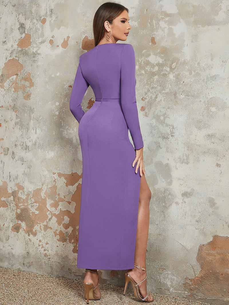 Purple Bodycon Dress HB100340