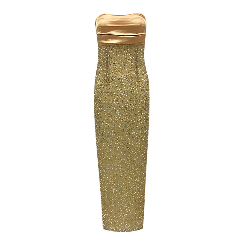 Gold Bodycon Dress HL9775