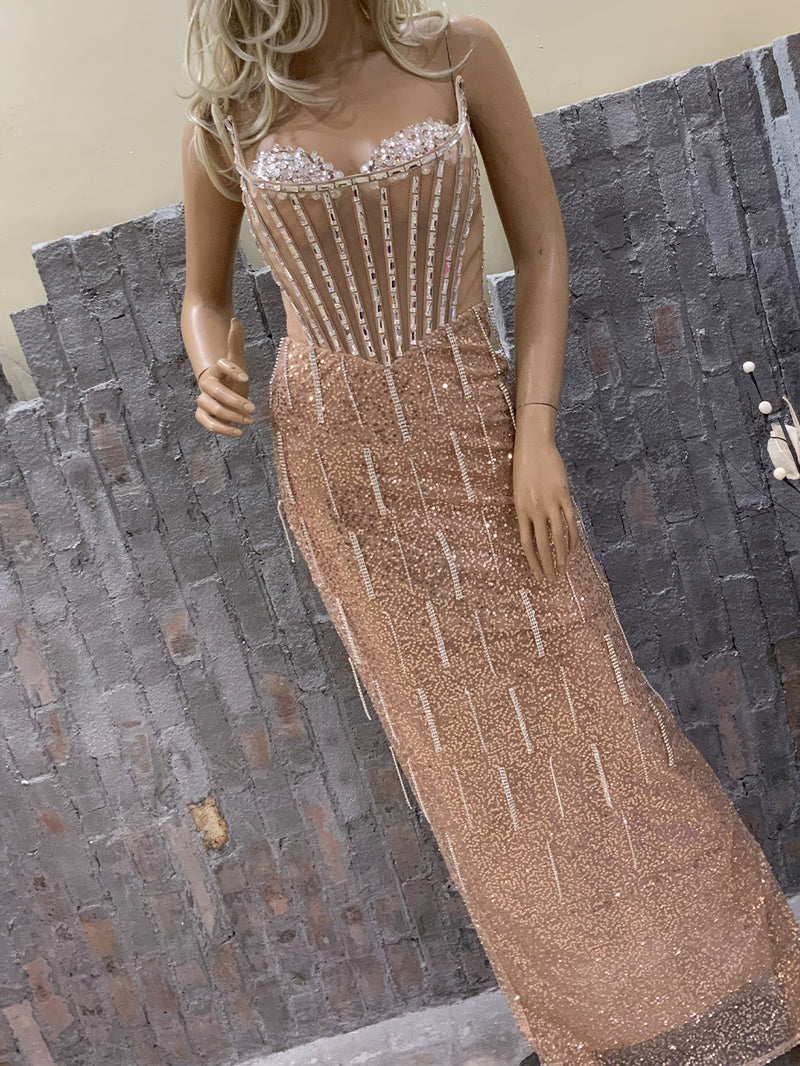 Apricot Bodycon Dress HT20450