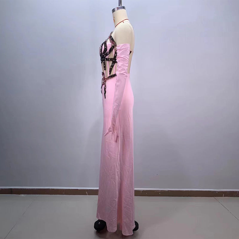 Pink Starfish Sheer Top Dress Gown