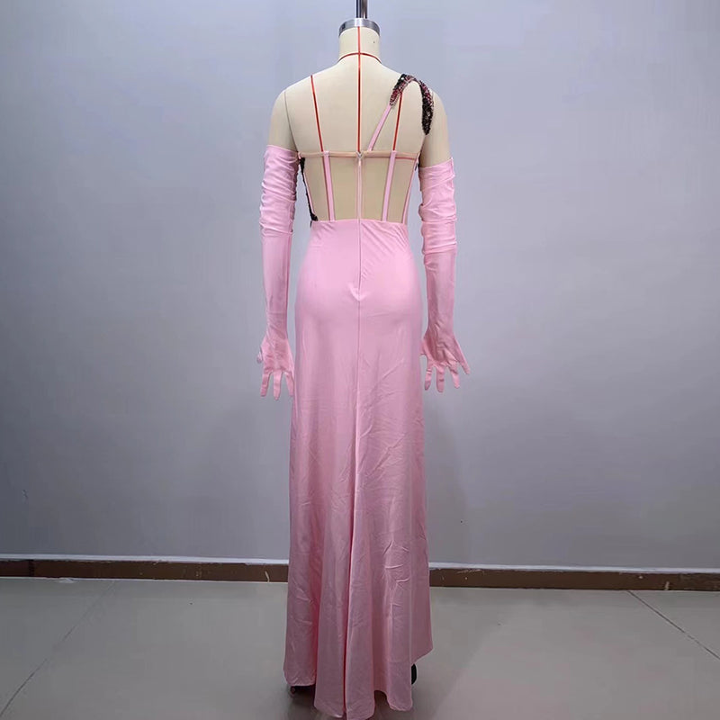 Pink Starfish Sheer Top Dress Gown