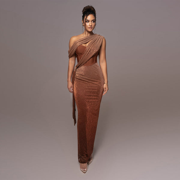 Dark Brown Dress KLYF1081