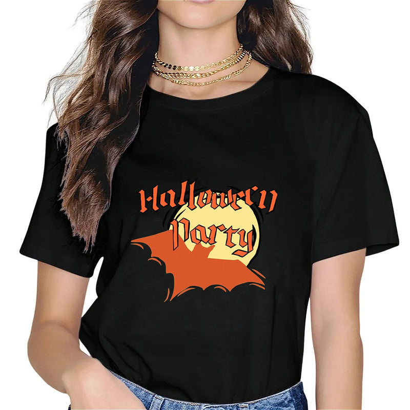 KevaMolly Graphic T Shirts for Women Summer Casual Halloween Printed Tee Cotton Tops Loose Fit