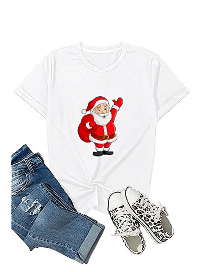 KevaMolly Graphic T Shirts for Women Summer Casual Halloween Printed Tee Cotton Tops Loose Fit