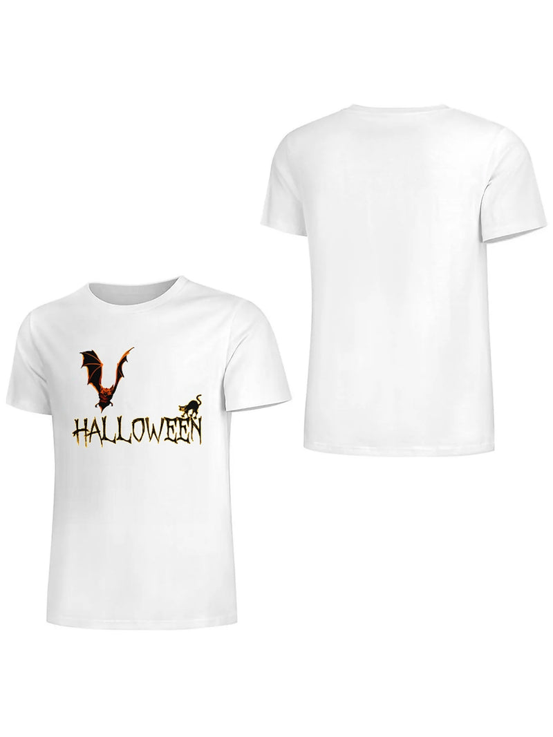 KevaMolly Graphic T Shirts for Women Summer Casual Halloween Printed Tee Cotton Tops Loose Fit