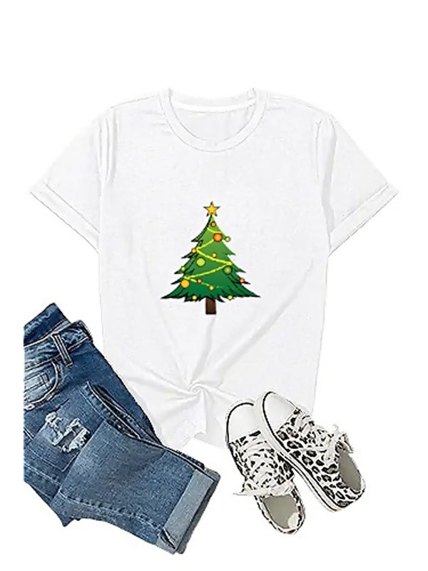 KevaMolly Graphic T Shirts for Women Summer Casual Halloween Printed Tee Cotton Tops Loose Fit