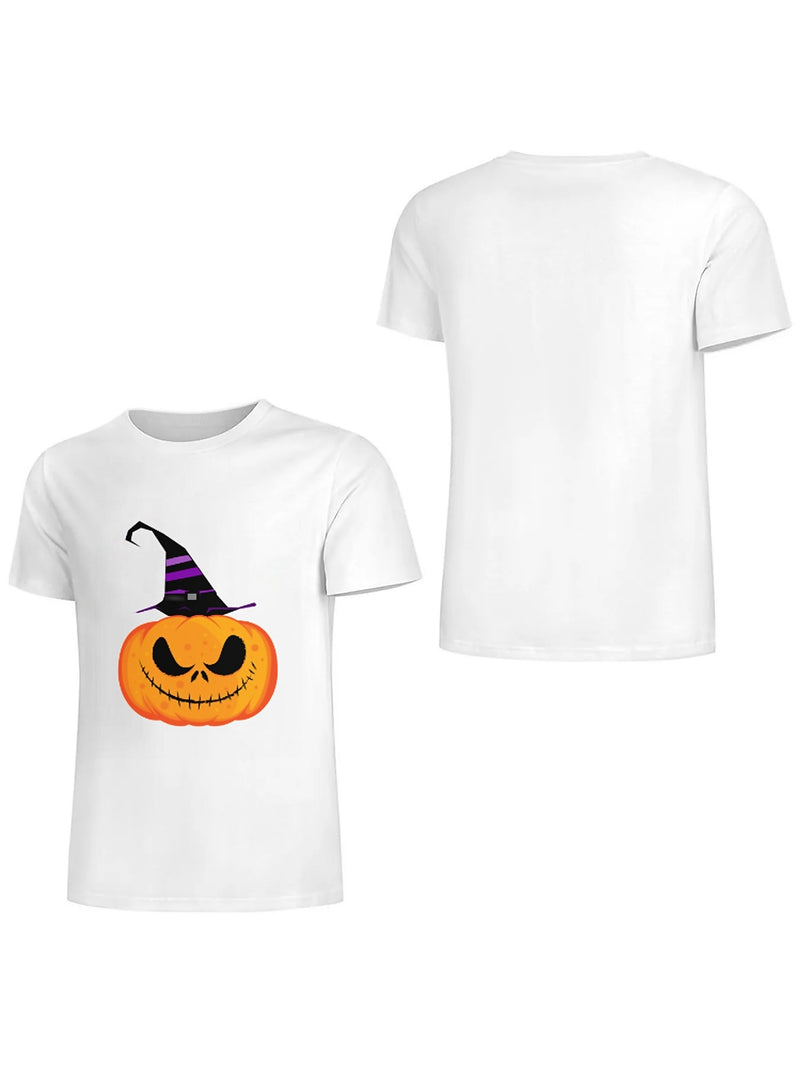 KevaMolly Graphic T Shirts for Women Summer Casual Halloween Printed Tee Cotton Tops Loose Fit