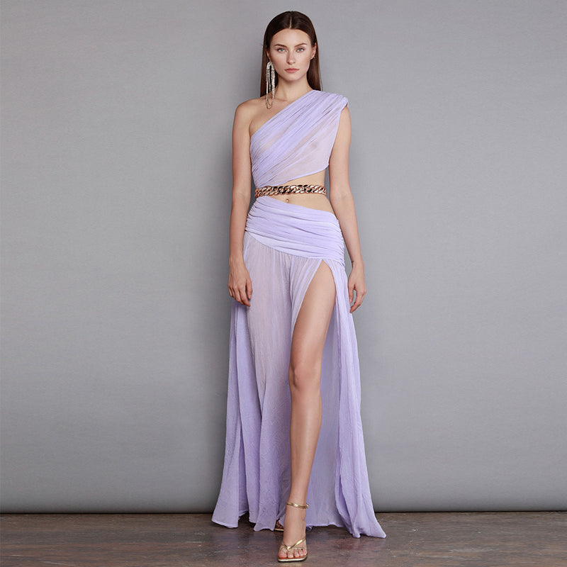 Purple Bodycon Dress KLYF817 2